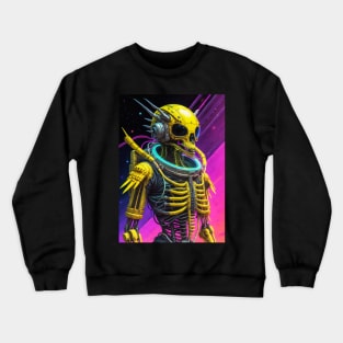 Yellow Skull Guardian in Space Crewneck Sweatshirt